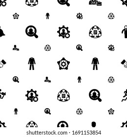 job icons pattern seamless. Included editable filled skill, teamwork, professional, Target Audience, suit, Partnership, career growth, business hero icons. job icons for web and mobile.