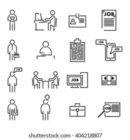 job icons set 