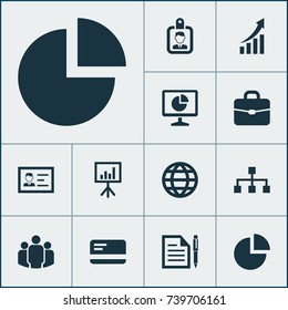 Job Icons Set. Collection Of Group, Suitcase, Payment And Other Elements. Also Includes Symbols Such As Briefcase, Graph, Circle.