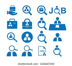 Job icons set vector 