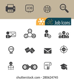Job Icons set,Vector