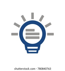 Job idea, Application, CV logo, resume, curriculum vitae in bulb shape design template vector illustration