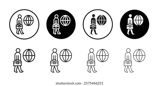 Job for immigrants icon Thin line art collection