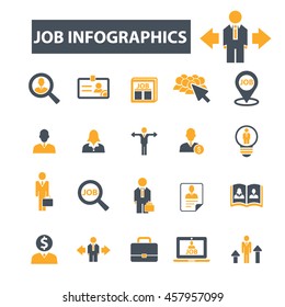 job infographics icons