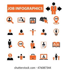 job infographics icons