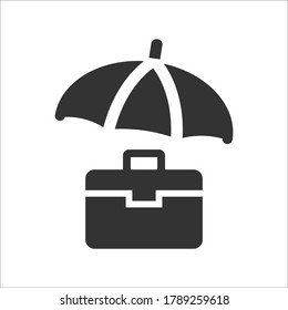 Job insurance icon, vector graphics