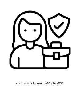 Job Insurance icon in vector. Logotype
