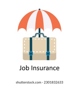 Job Insurance vector Flat Icon Design illustration. Finance Symbol on White background EPS 10 File