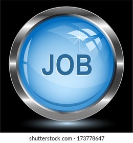 Job. Internet button. Vector illustration.