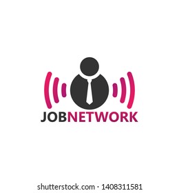 Job Internet Network Logo Template Design Vector, Emblem, Design Concept, Creative Symbol, Icon