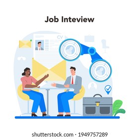 Job interview concept. Idea of employment and hiring procedure