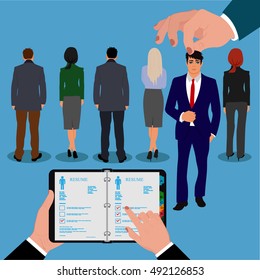 job interview concept, vector illustration