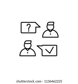 job interview. Element of job interview icon for mobile concept and web apps. Thin line job interview can be used for web and mobile