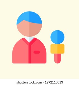 Job Interview Flat Icon Vector Graphic Download Template Modern