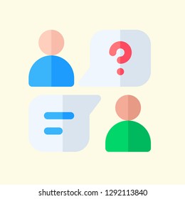 Job Interview Flat Icon Vector Graphic Download Template Modern