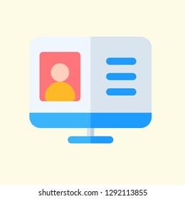 Job Interview Flat Icon Vector Graphic Download Template Modern