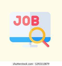 Job Interview Flat Icon Vector Graphic Download Template Modern