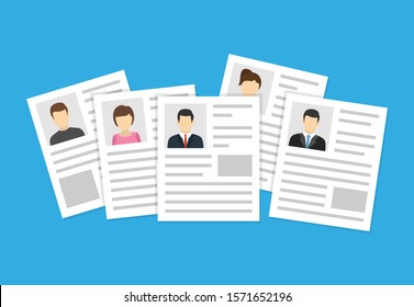 Job Interview Flat Icon. Vector Recruitment Candidate Job. Vector Illustration