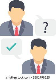 Job Interview Flat icons for conversation  & discussion 