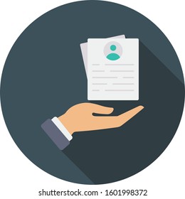 Job Interview Flat icons for  curriculum &  document