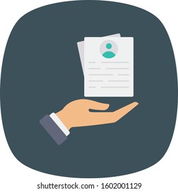 Job Interview Flat icons for  curriculum &  document
