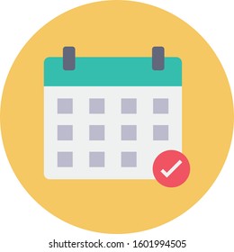 Job Interview Flat icons for date  & month 
