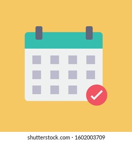 Job Interview Flat icons for date  & month 