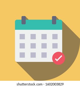 Job Interview Flat icons for date  & month 