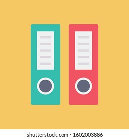 Job Interview Flat icons for file  & box file 