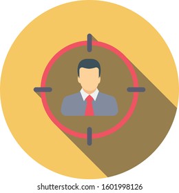 Job Interview Flat icons for focus  & user 