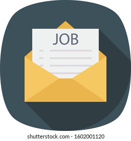 Job Interview Flat icons for letter  & email 