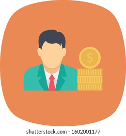Job Interview Flat icons for manager  & professional 