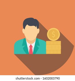 Job Interview Flat icons for manager  & professional 