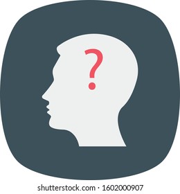 Job Interview Flat icons for mark  & think 