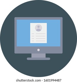 Job Interview Flat icons for profile  & CV 