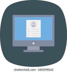 Job Interview Flat icons for profile  & CV 