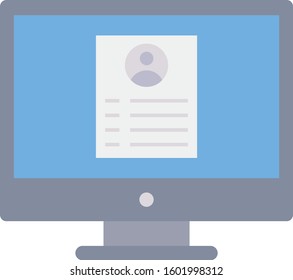 Job Interview Flat icons for profile  & CV 