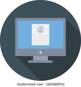 Job Interview Flat icons for profile  & CV 