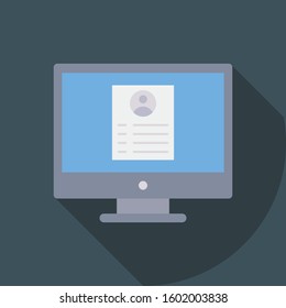 Job Interview Flat icons for profile  & CV 