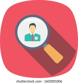 Job Interview Flat icons for search  & resume 