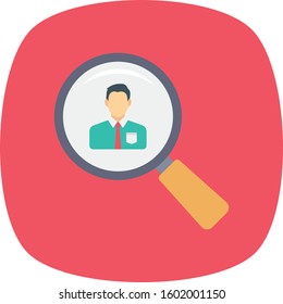 Job Interview Flat icons for search  & resume 