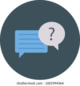 Job Interview Flat icons for text & inbox 