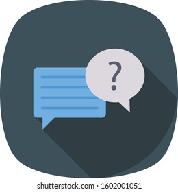 Job Interview Flat icons for text & inbox 