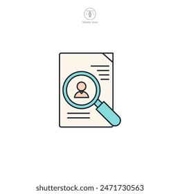 Job interview hire form Icon theme symbol vector illustration isolated on white background