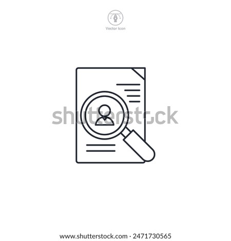 Job interview hire form Icon theme symbol vector illustration isolated on white background