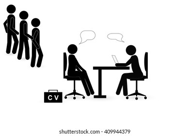 Job interview icon.