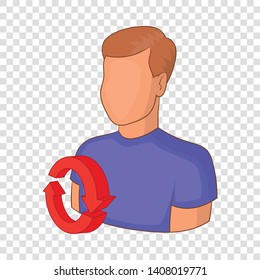 Job interview icon. Cartoon illustration of job interview vector icon for web