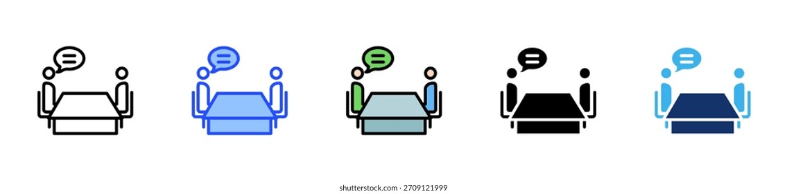 Job Interview Icon-Kollektion mit mehreren Stilen