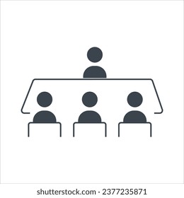 Job Interview icon concept design stock illustration