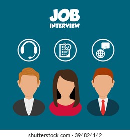 Job interview icon design
